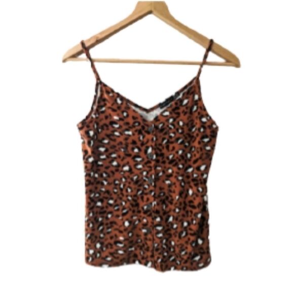 Black TAPE Leopard Print Cami Top - Picture 2 of 4